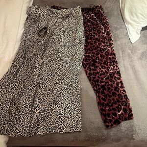 Two pair of leopard J crew pants